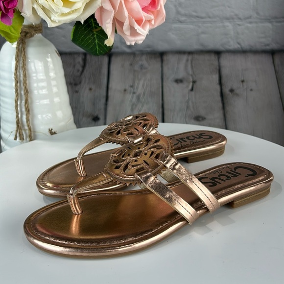 Circus by Sam Edelman Shoes - CIRCUS BY SAM ELELMAN Rose Gold Thong Slip On Sandals